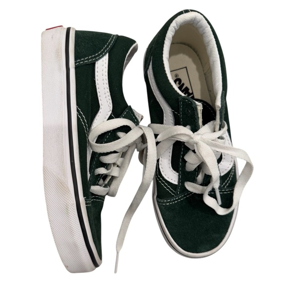 VANS Old Skool Green Children’s Sneaker Shoes - Picture 1 of 9